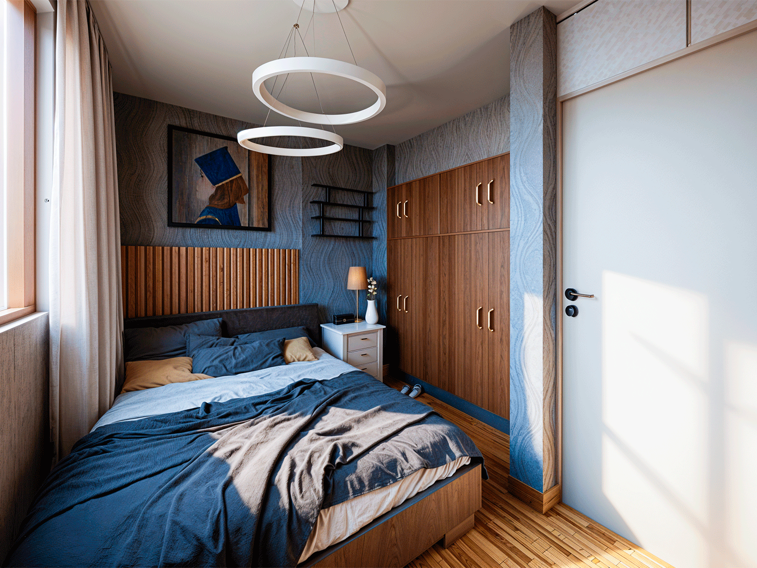 Sala-comedor de departamento duplex